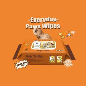 DuDu.Bulb Silver Ag+ Paws Wipes 銀離子+椰子油濕紙巾-手腳掌專用